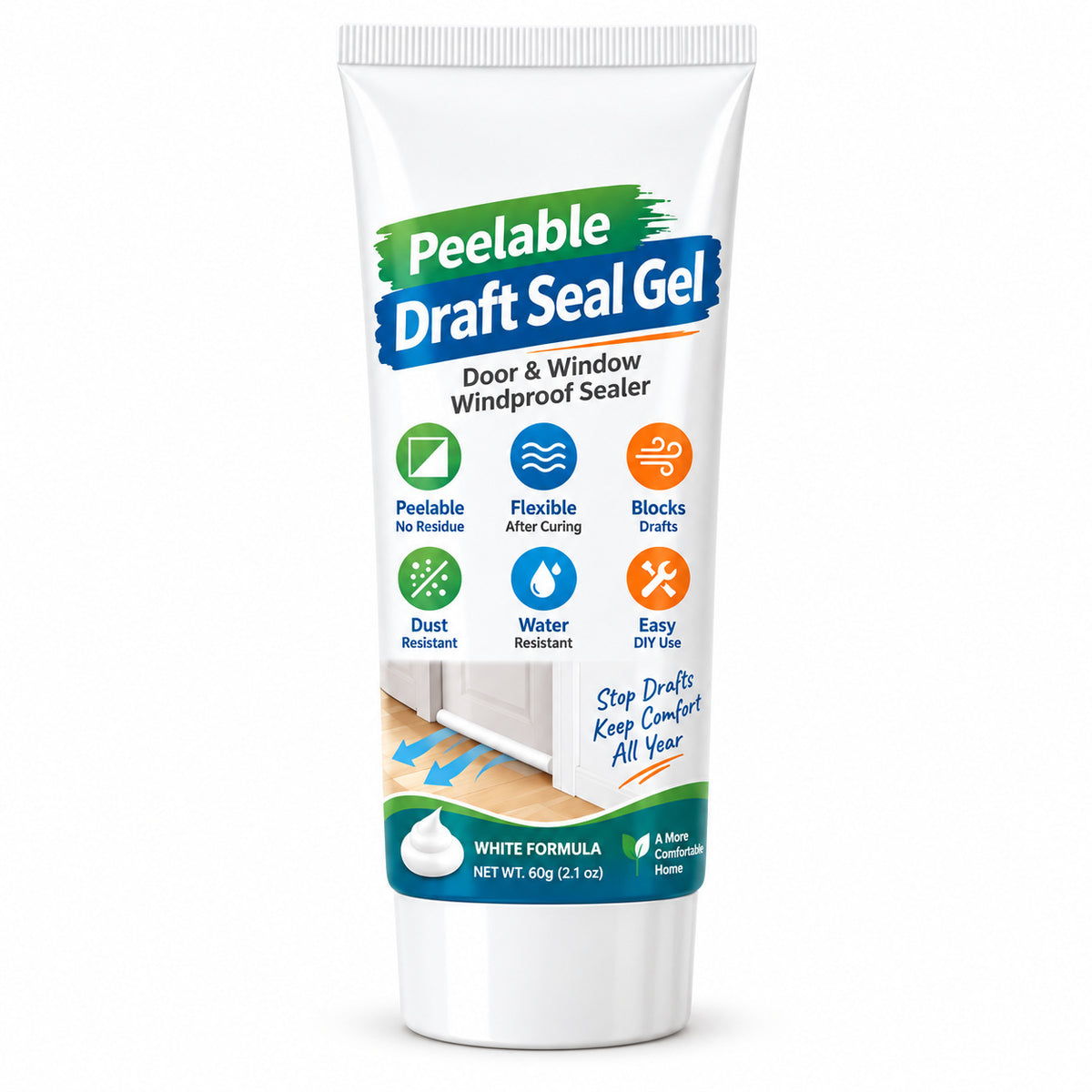 Stop Chilly Drafts 🌬️🪟 White Peelable Gap Sealant