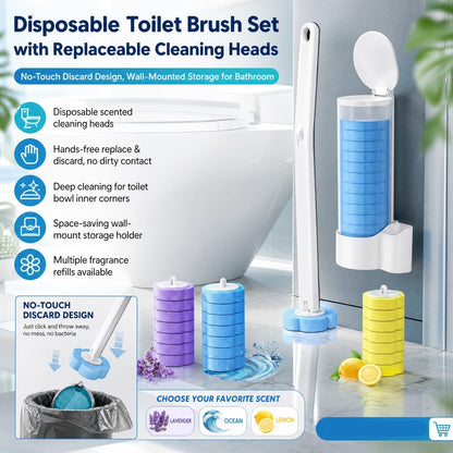 🚽💦Hands-Free Cleaning Gadget🧽Disposable toilet cleaning tool