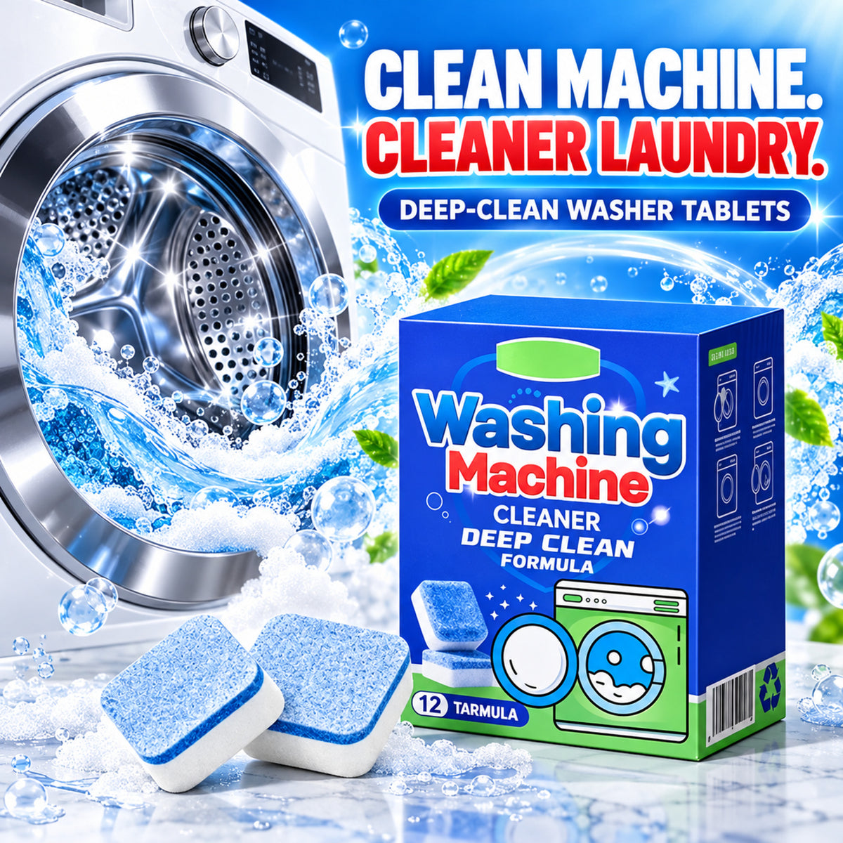 Fresh-Washer Essential — Deep Clean Washing Machine Tablets 🧼🌀