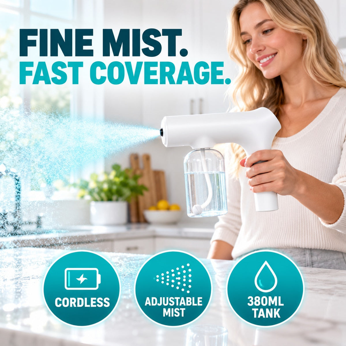 Clean More, Cord-Free — Cordless Nano Spray Gun 💨🔋