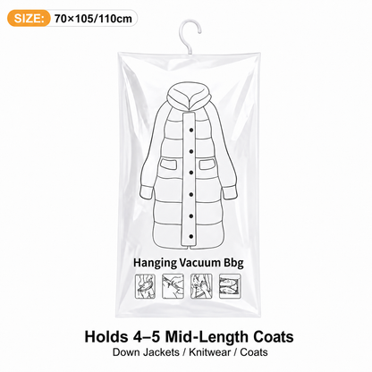 Auvirelo™🧥Hanging Vacuum Storage Bags – Hanging Design for Wardrobe, Air Vacuum Compression, Waterproof Dustproof & Space-Saving 🧹 (Offer)