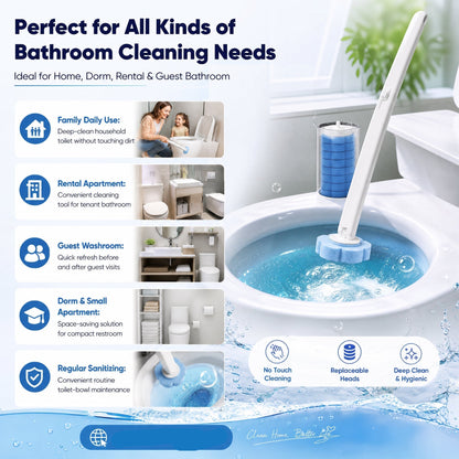 🚽💦Hands-Free Cleaning Gadget🧽Disposable toilet cleaning tool