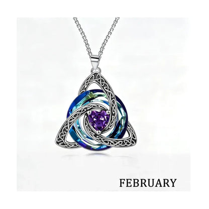 Choose Her Birth Month ♾️✨ Women’s Celtic Crystal Necklace