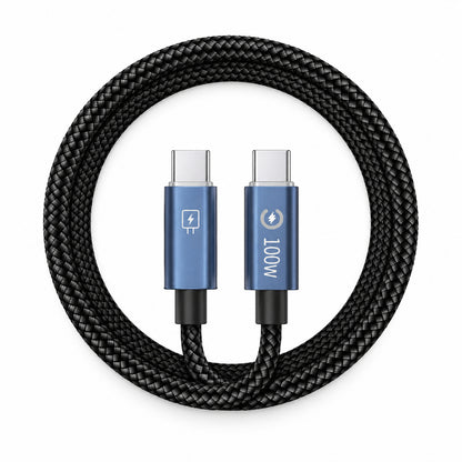 Power Up Faster ⚡🔋 100W Smart Cut-Off 2M Braided USB-C Cable
