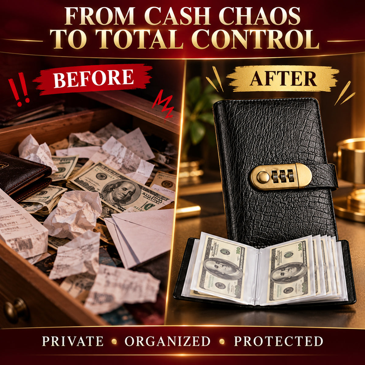 Start Saving Smarter 🔒💵 Password-Lock Cash Savings Binder
