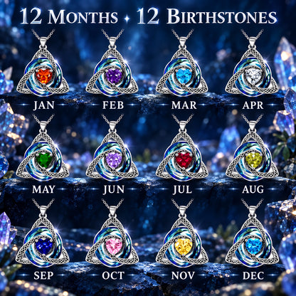 Choose Her Birth Month ♾️✨ Women’s Celtic Crystal Necklace