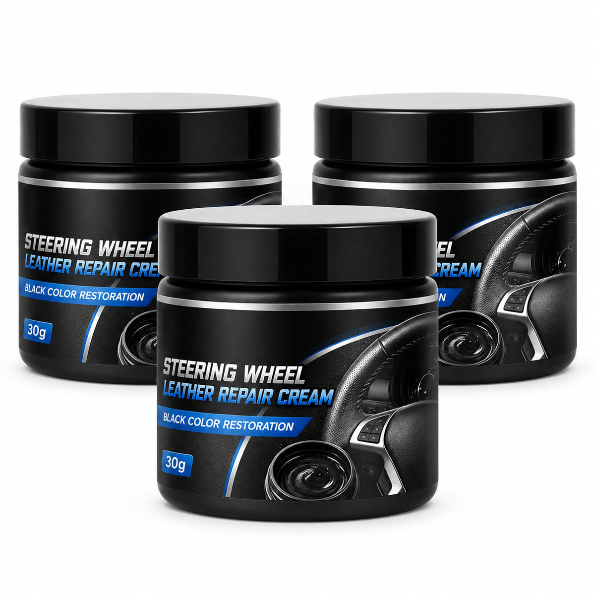 🆕 Refresh Faded Black Leather 🚗✨ Steering Wheel Repair Cream