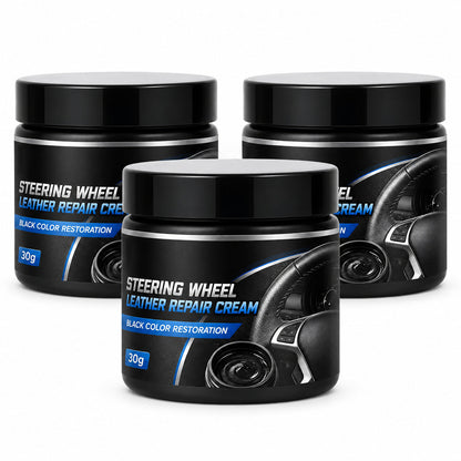 🆕 Refresh Faded Black Leather 🚗✨ Steering Wheel Repair Cream