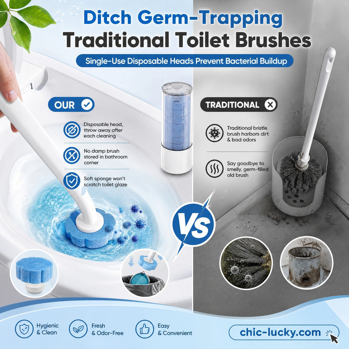 🚽💦Hands-Free Cleaning Gadget🧽Disposable toilet cleaning tool
