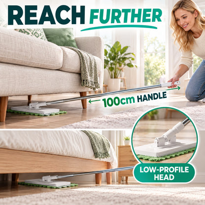 Whole-Home Cleaning Made Easy — Reusable Cloth Flat Mop