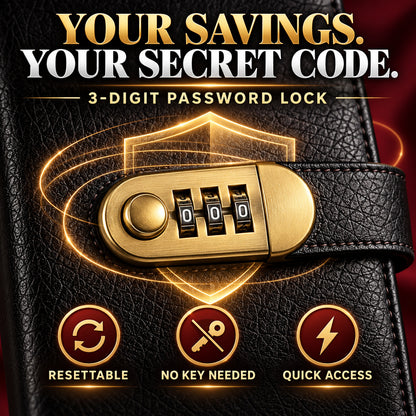Start Saving Smarter 🔒💵 Password-Lock Cash Savings Binder
