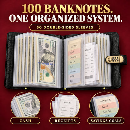 Start Saving Smarter 🔒💵 Password-Lock Cash Savings Binder