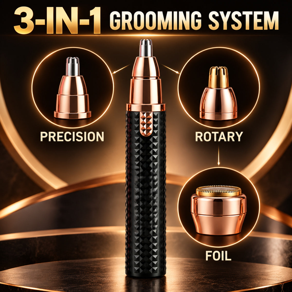 3-in-1 Portable Brow & Facial Hair Trimmer
