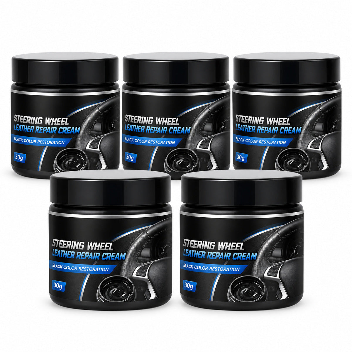 🆕 Refresh Faded Black Leather 🚗✨ Steering Wheel Repair Cream