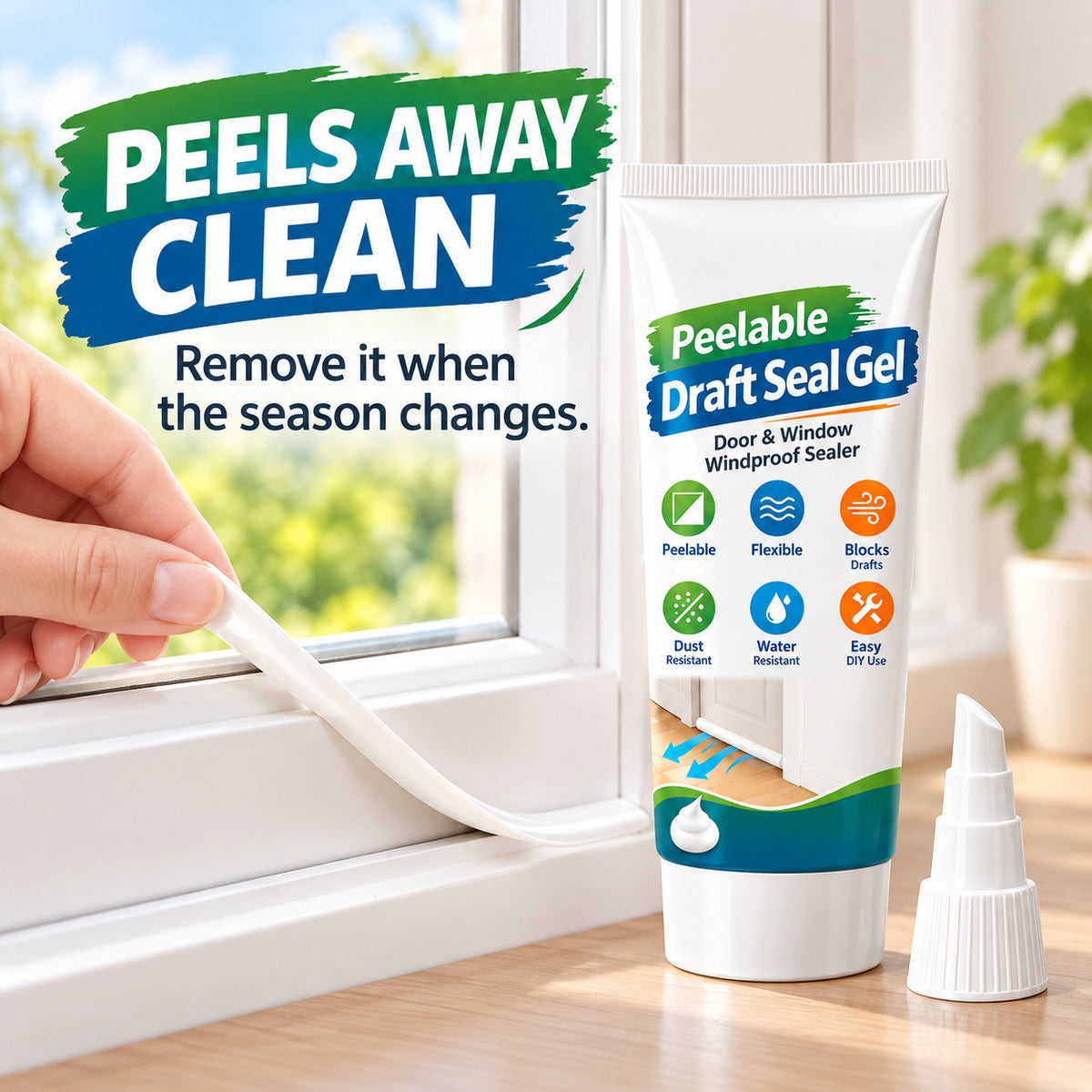 Stop Chilly Drafts 🌬️🪟 White Peelable Gap Sealant