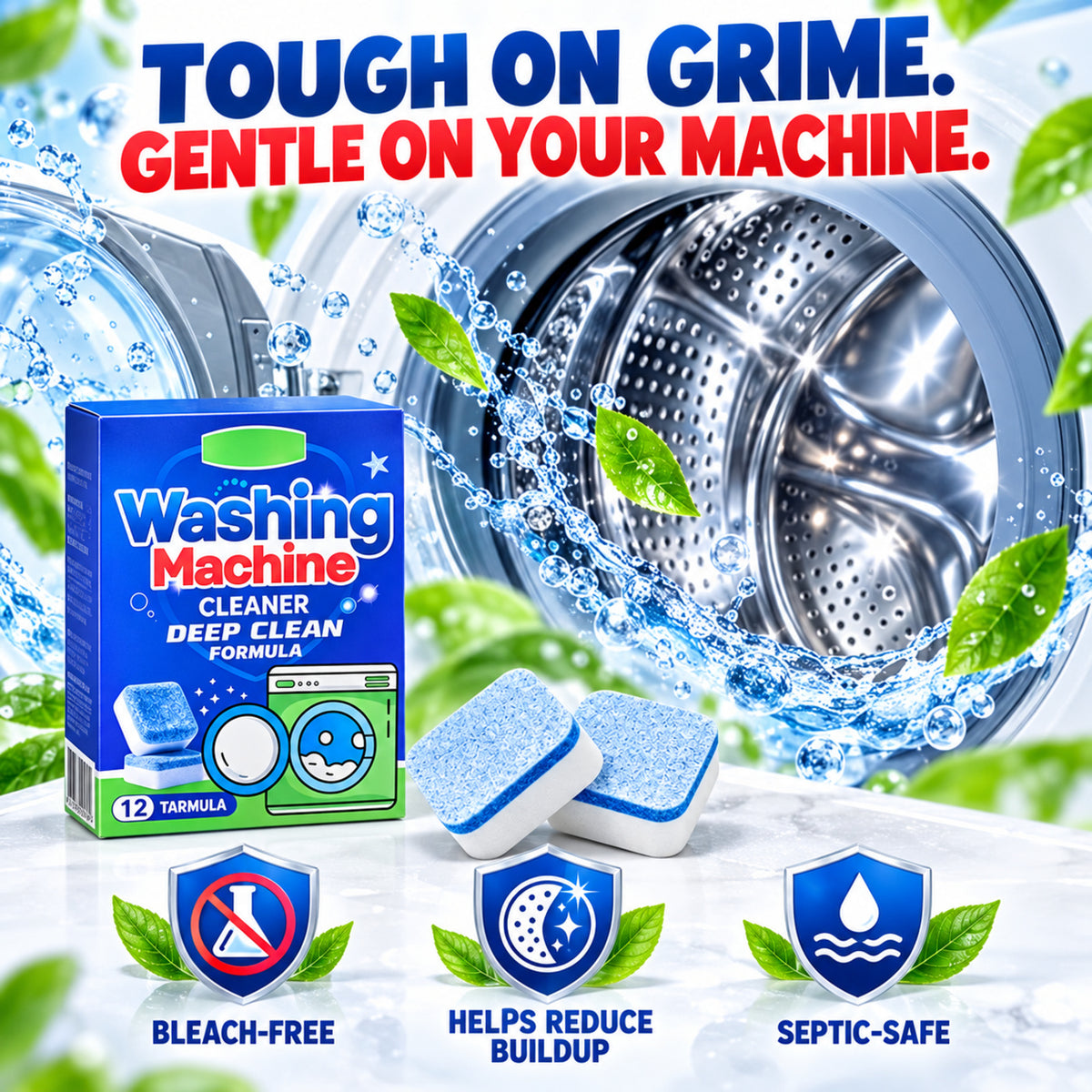 Fresh-Washer Essential — Deep Clean Washing Machine Tablets 🧼🌀