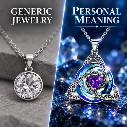 Choose Her Birth Month ♾️✨ Women’s Celtic Crystal Necklace