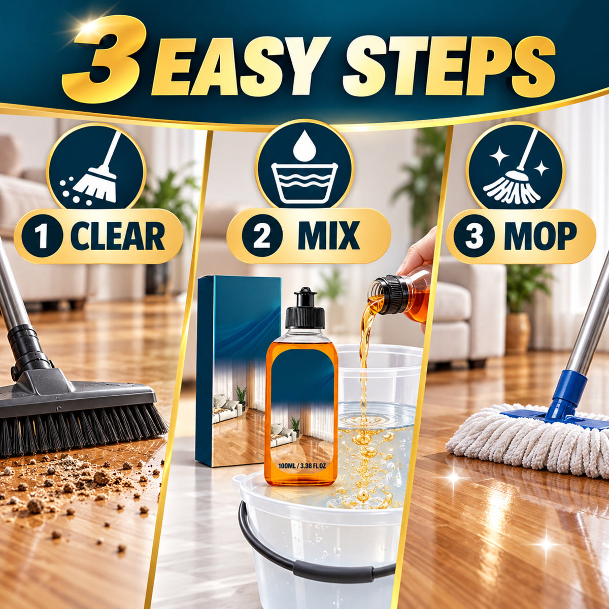 Make Floors Feel Fresh ✨🧹 Stain & Odor Floor Cleaner