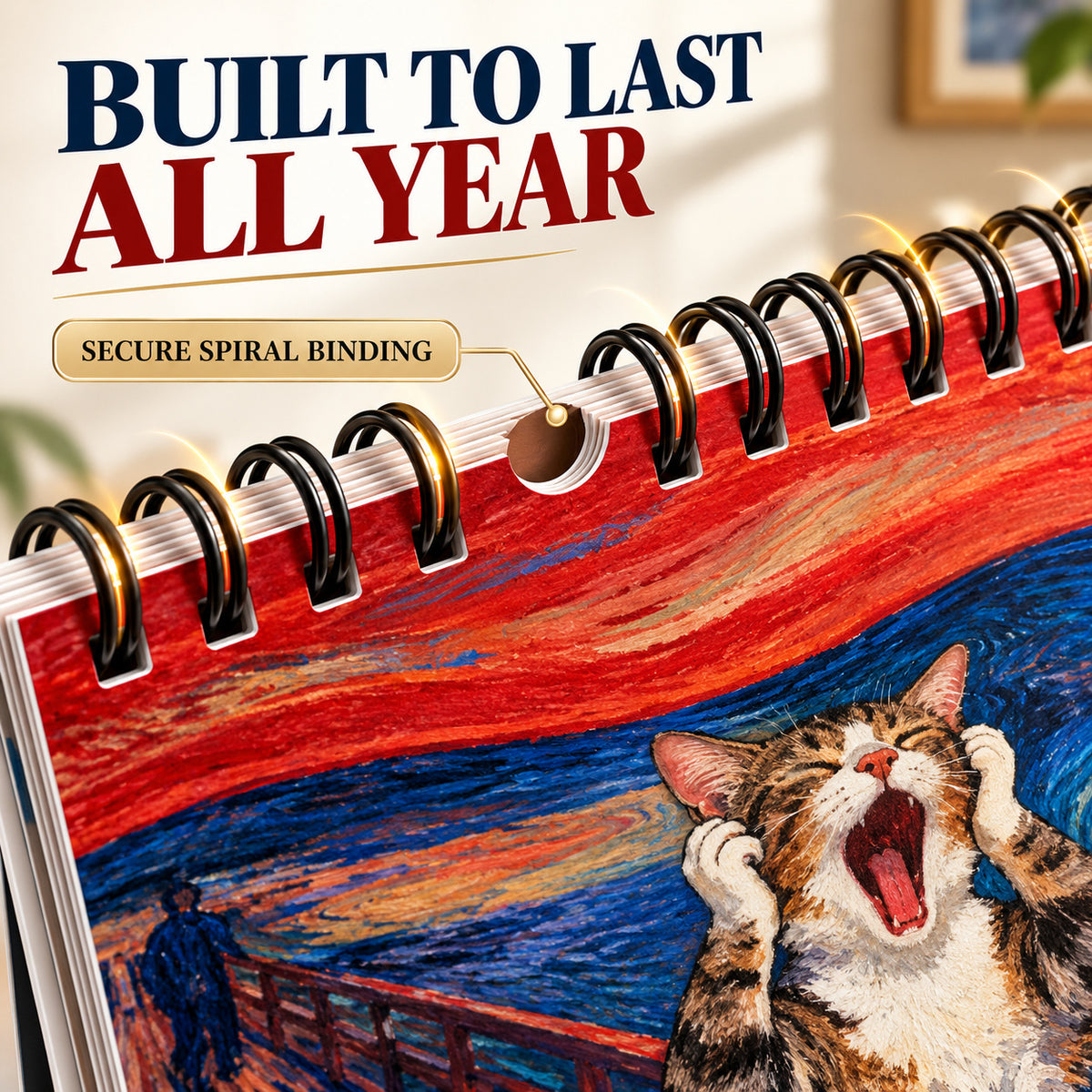 Gift More Daily Smiles 🎁😹 2027 Cat Art Calendar