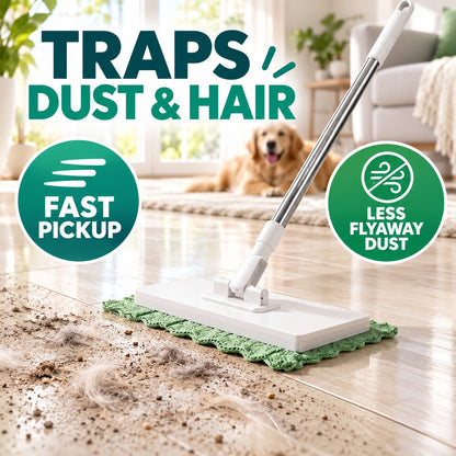 Whole-Home Cleaning Made Easy — Reusable Cloth Flat Mop
