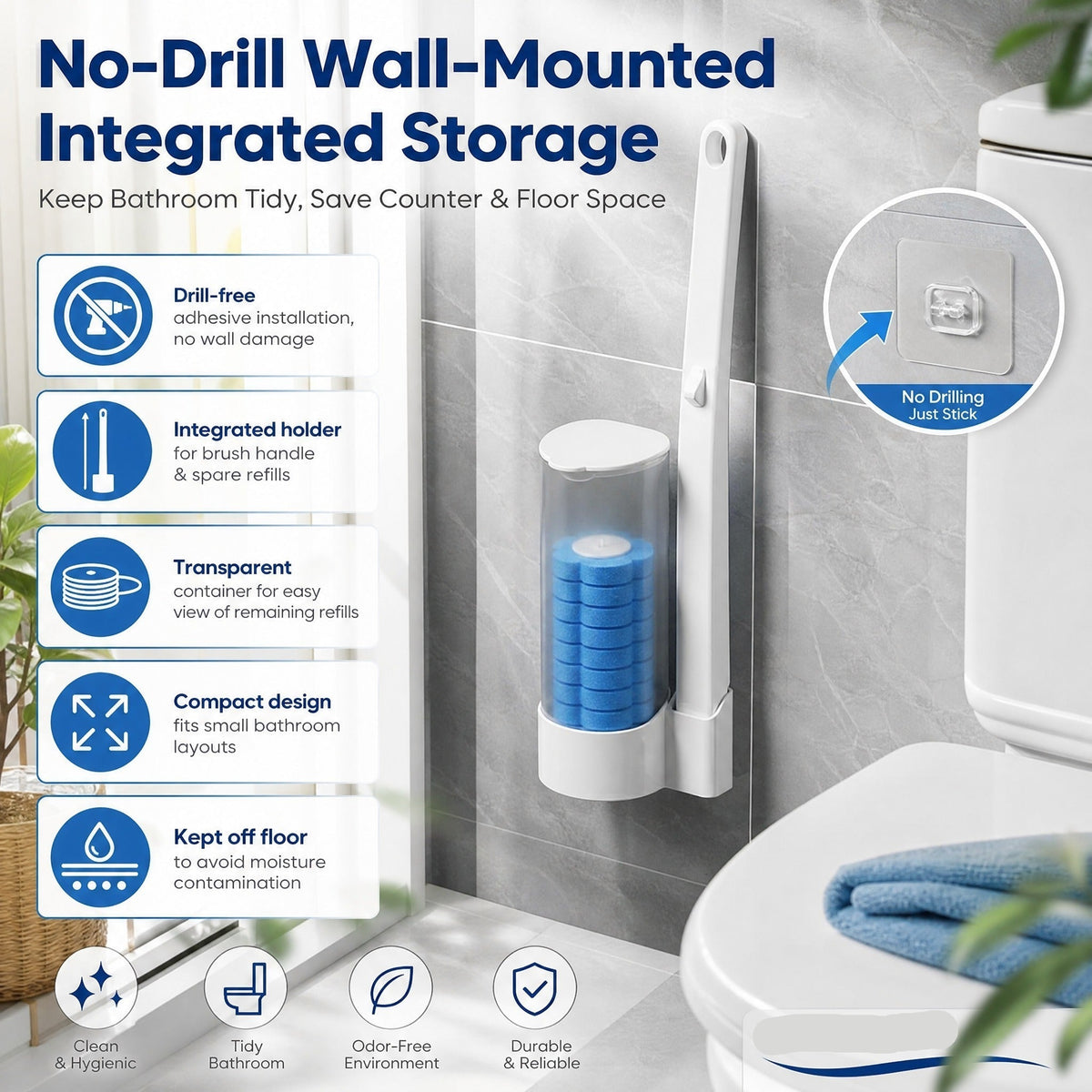 🚽💦Hands-Free Cleaning Gadget🧽Disposable toilet cleaning tool