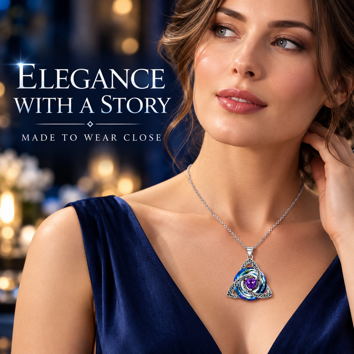 Choose Her Birth Month ♾️✨ Women’s Celtic Crystal Necklace