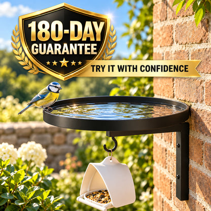 2-in-1 Wall-Mounted Bird Bath & Feeder Hook