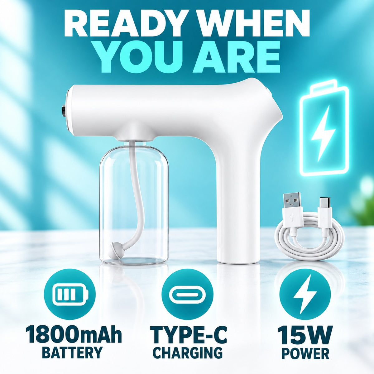 Clean More, Cord-Free — Cordless Nano Spray Gun 💨🔋
