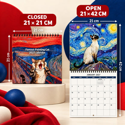 Gift More Daily Smiles 🎁😹 2027 Cat Art Calendar
