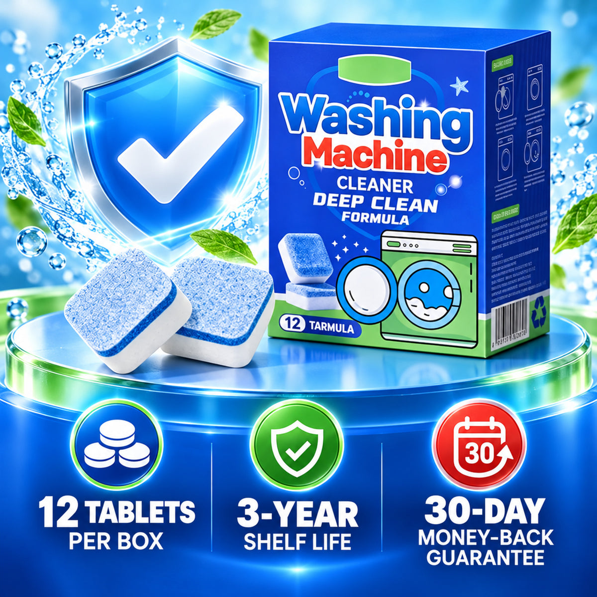 Fresh-Washer Essential — Deep Clean Washing Machine Tablets 🧼🌀