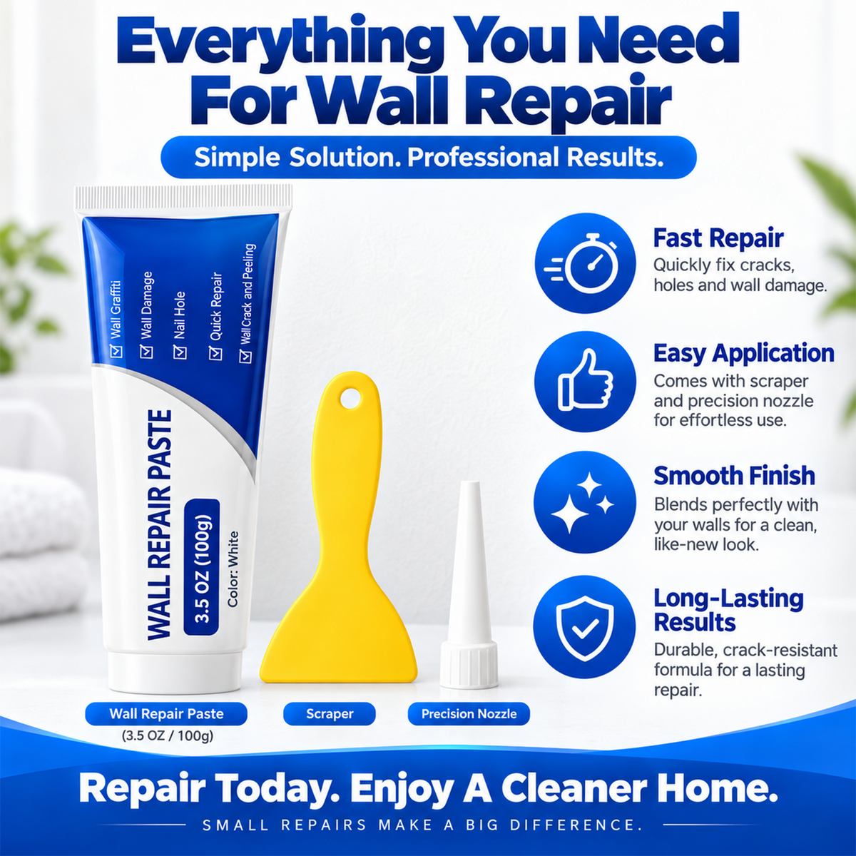 Fix Nail Holes, Small Cracks &Chips-Without the Mess🧱 ✨ (offer)