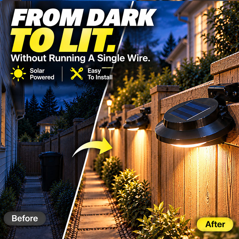 🅷Auvirelo™ Outdoor Waterproof Solar LED Gutter Wall Lights (offer)