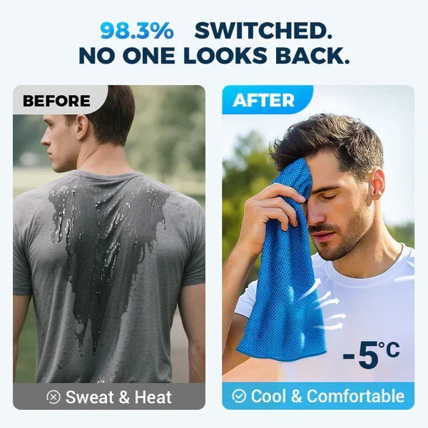 💦Cold Sweat Towel You Can Use Anywhere, Anytime! Reusable Soft Absorbent Cooling Portable