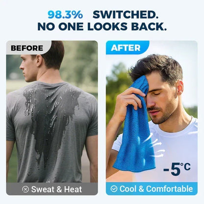 💦Cold Sweat Towel You Can Use Anywhere, Anytime! Reusable Soft Absorbent Cooling Portable