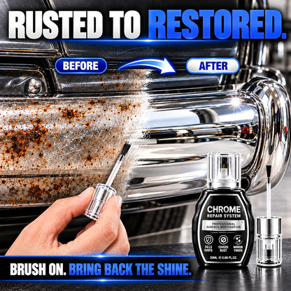 🥳 HOT SALE 2026 🥳 💞 50,000+ SOLD! ✨🚗 Chrome Restoration Set – Removes Oxidation & Restores High-Gloss Metallic Finish | Premium Quality