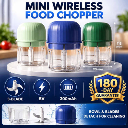 Prep Faster, Cook Smarter | Wireless Mini Food Chopper 🧄⚡
