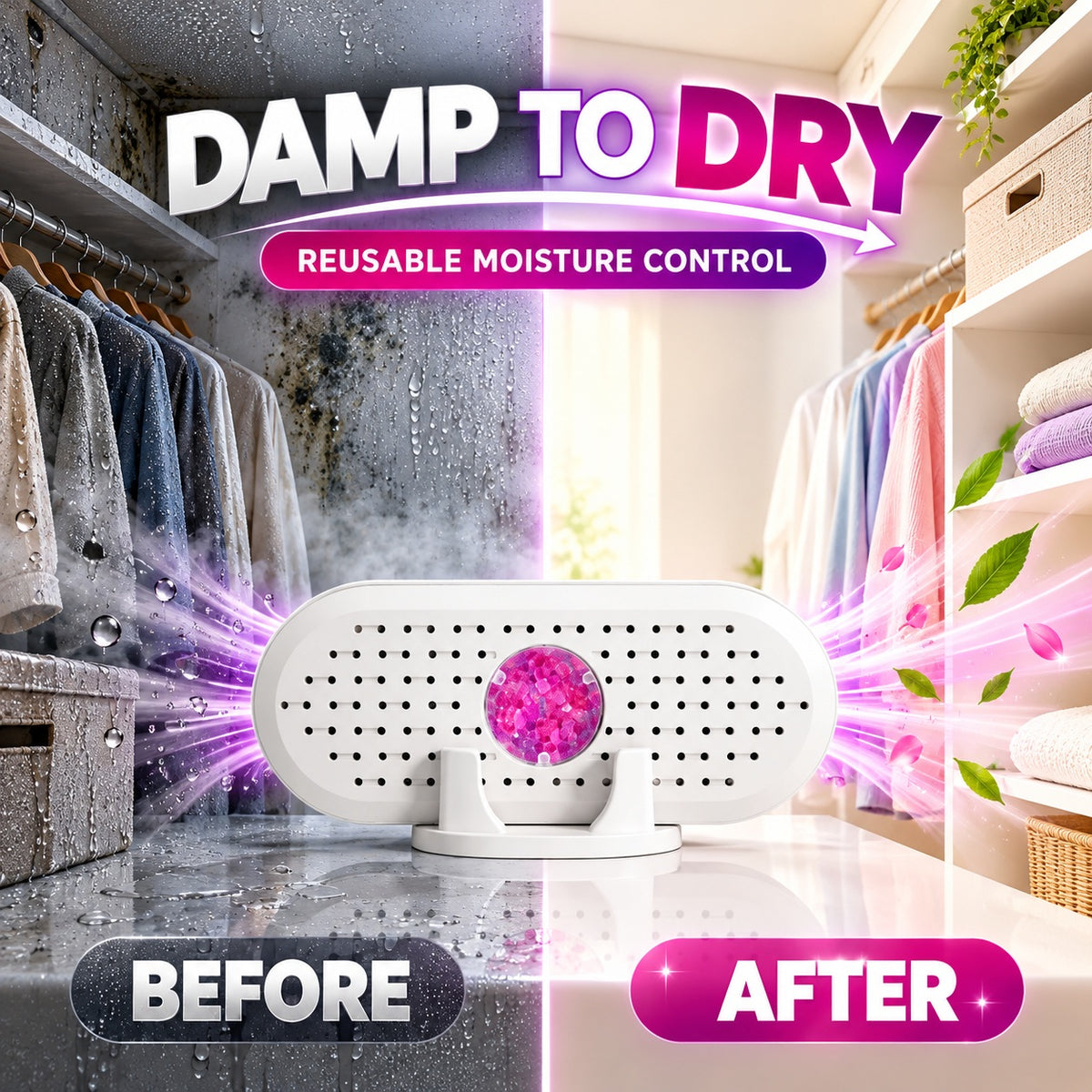 Small-Space Dryness Pick 💧♻️ Mini Reusable Household Dehumidifier