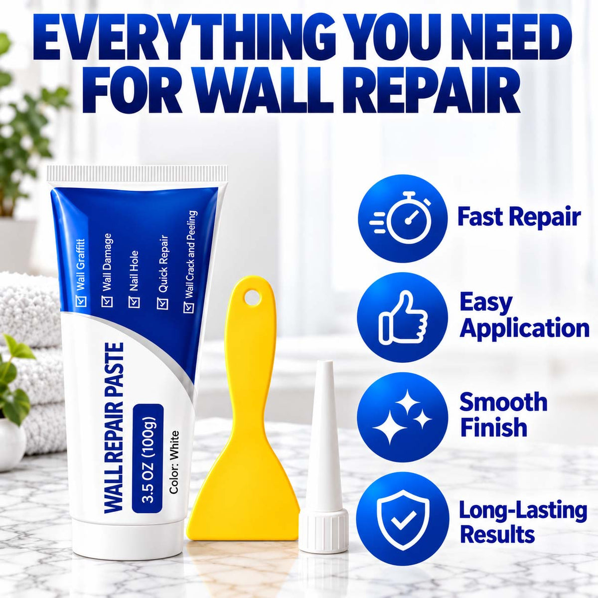 Fix Nail Holes, Small Cracks &Chips-Without the Mess🧱 ✨