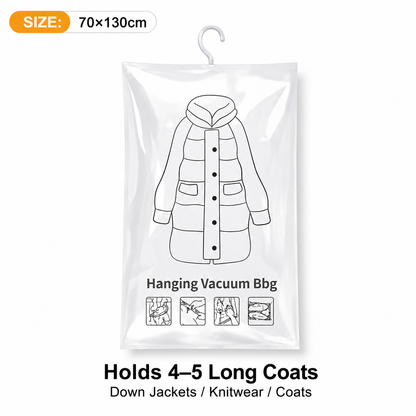 Auvirelo™🧥Hanging Vacuum Storage Bags: Space-Saving & Dustproof