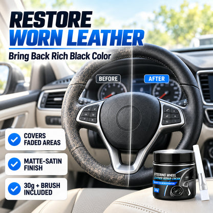 🆕 Refresh Faded Black Leather 🚗✨ Steering Wheel Repair Cream