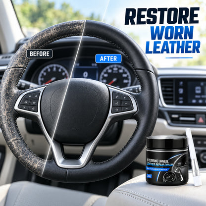 🆕 Refresh Faded Black Leather 🚗✨ Steering Wheel Repair Cream