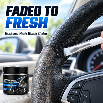 🆕 Refresh Faded Black Leather 🚗✨ Steering Wheel Repair Cream