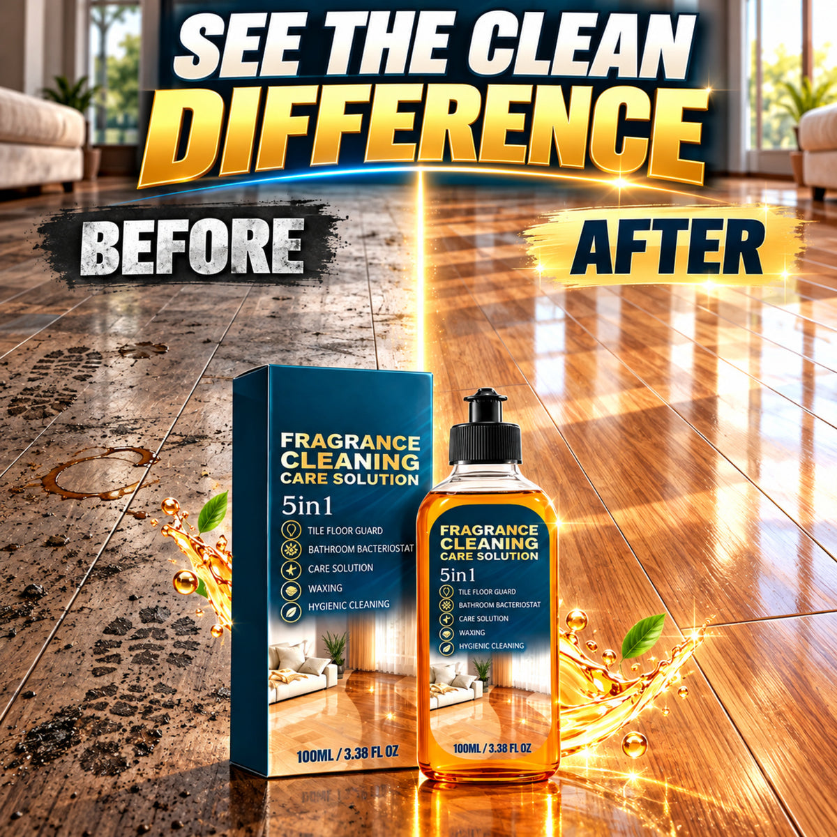 Make Floors Feel Fresh ✨🧹 Stain & Odor Floor Cleaner