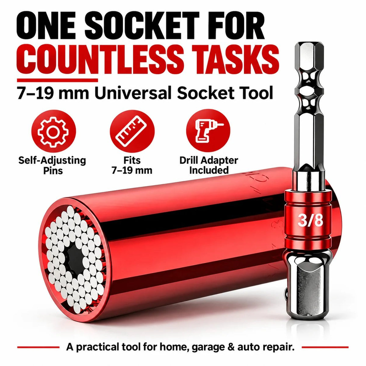 🔧 One Socket for More Jobs — Universal Self-Adjusting Socket