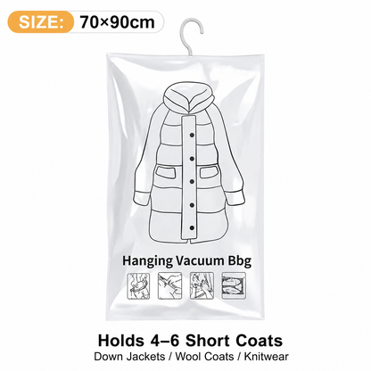 Auvirelo™🧥Hanging Vacuum Storage Bags – Hanging Design for Wardrobe, Air Vacuum Compression, Waterproof Dustproof & Space-Saving 🧹 (Offer)