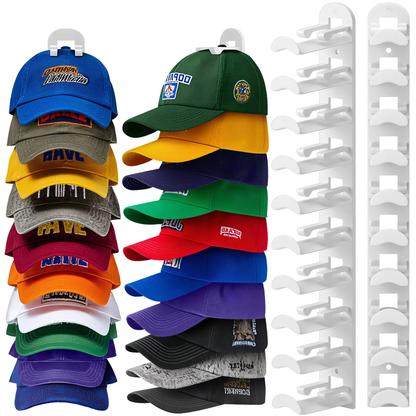 Auvirelo™ Space-Saving Wall Hat Rack — Holds 10 Caps