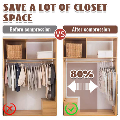 Auvirelo™🧥Hanging Vacuum Storage Bags – Hanging Design for Wardrobe, Air Vacuum Compression, Waterproof Dustproof & Space-Saving 🧹 (Offer)