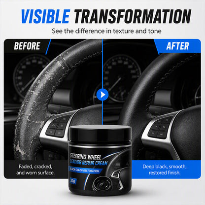 🆕 Refresh Faded Black Leather 🚗✨ Steering Wheel Repair Cream
