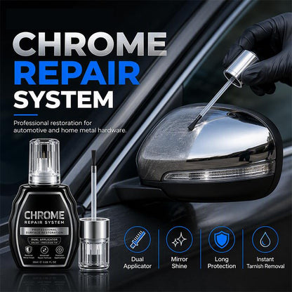 🚗 Chrome Restoration Set – Removes Oxidation & Restores High-Gloss Metallic Finish(offer)