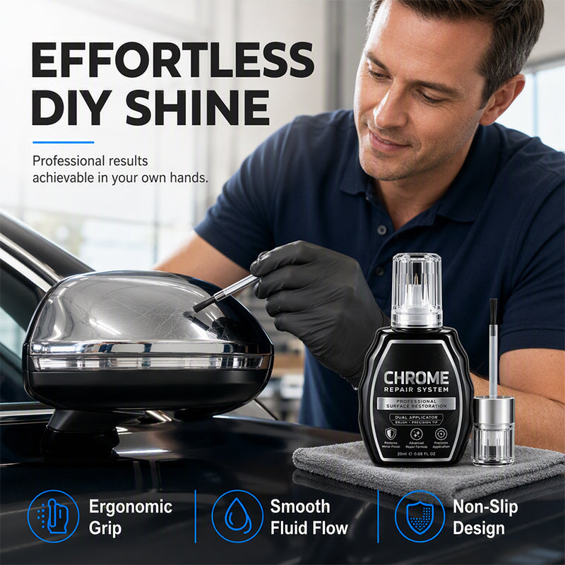 🚗 Chrome Restoration Set – Removes Oxidation & Restores High-Gloss Metallic Finish(offer)